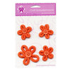 Creative Charms - Loop D Loop Collection - Flower Embellishments - Braided Daisy Medley - Orange