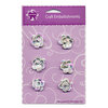 Creative Charms - Simplicity Collection - Sequin Flower Embellishments - Silver, CLEARANCE