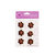 Creative Charms - Vintage Poppies Collection - Vintage Sequin Flower Embellishments - Brown, CLEARANCE