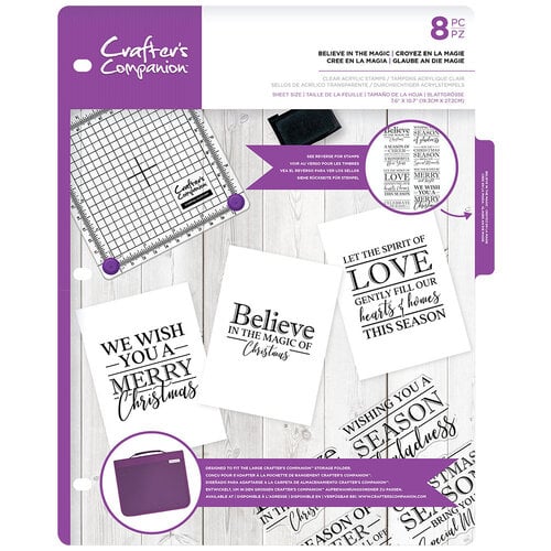 Crafter's Companion - Clear Acrylic Stamps - Believe in the Magic