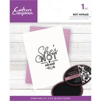Crafter's Companion - Clear Acrylic Stamp - Not Afraid