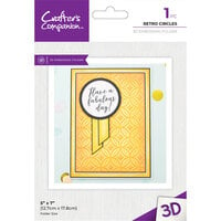 Crafter's Companion - 3D Embossing Folder - Retro Circles