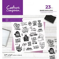 Crafter's Companion - Kitchen Collection - Clear Acrylic Stamps - Baked With Love