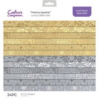 Crafter's Companion - 12 x 12 Luxury Glitter Card Pad - Festive Sparkle