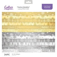 Crafter's Companion - 12 x 12 Luxury Mirror Card Pad - Festive Metallics
