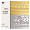 Crafter's Companion - 12 x 12 Luxury Mirror Card Pad - Gold and Silver