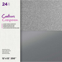 Crafter's Companion - 12 x 12 Cardstock Pack - Sparkling Silver