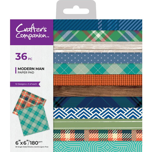 Crafter's Companion - Modern Man Collection - 6 x 6 Paper Pad