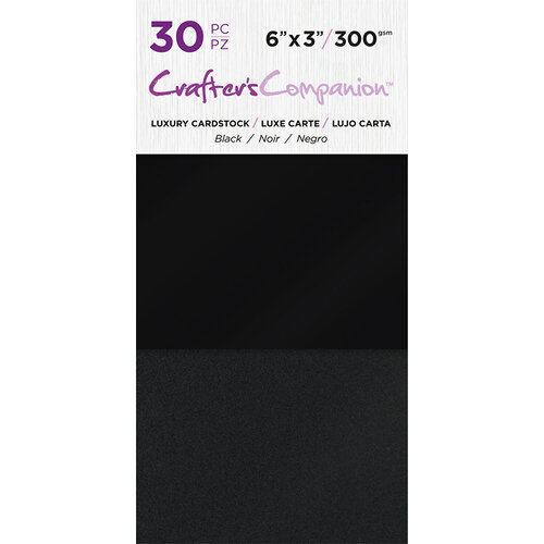 Crafter's Companion - Luxury Cardstock Pack - 30 Sheets - Black