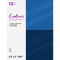 Crafter's Companion - Luxury Cardstock Pack - 12 Sheets - Blues