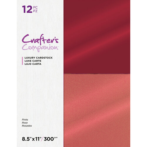 Crafter's Companion - Luxury Cardstock Pack - 12 Sheets - Pinks