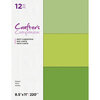 Crafter's Companion - Matte Cardstock Pack - 12 Sheets - Greens