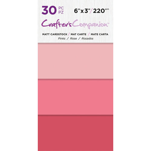 Crafter's Companion - Matte Cardstock Pack - 30 Sheets - Pinks