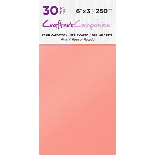 Crafter's Companion - Pearl Cardstock Pack - 30 Sheets - Pink