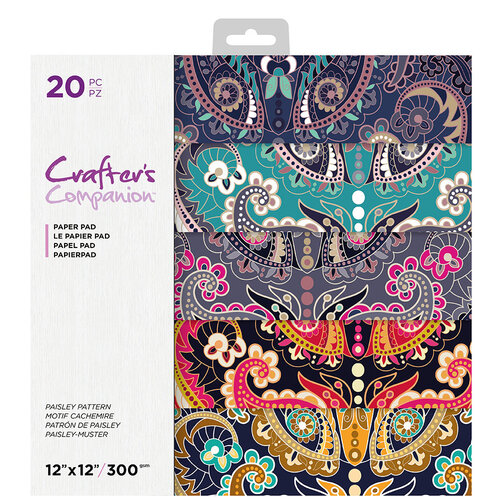 Crafter's Companion - 12 x 12 Paper Pad - Paisley Pattern