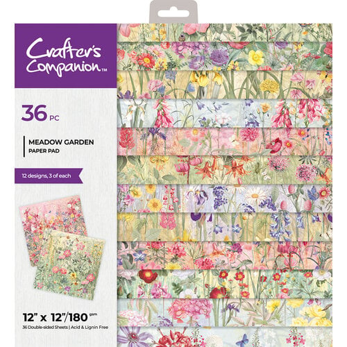 Crafter's Companion - 12 x 12 Paper Pad - Meadow Garden