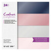 Crafter's Companion - 12 x 12 Pearl Paper Pad - Navy and Blush