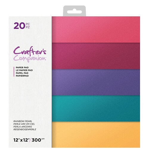 Crafter's Companion - 12 x 12 Pearl Paper Pad - Rainbow