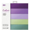 Crafter's Companion - 12 x 12 Pearl Paper Pad - Sage and Purple