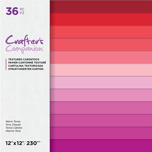 Crafter's Companion - 12 x 12 Textured Cardstock Pack - Warm Tones