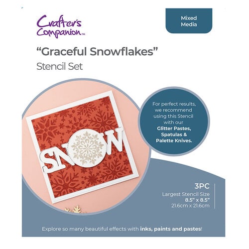 Crafter's Companion - Stencil Set - Graceful Snowflakes