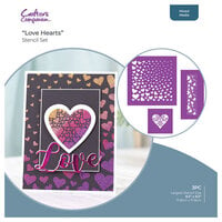 Crafter's Companion - Stencils - Love Hearts