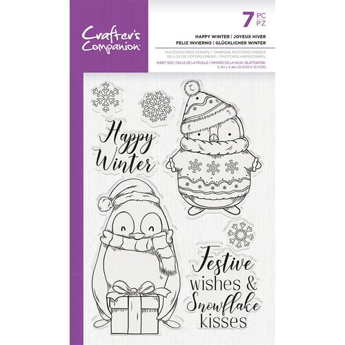 Crafter's Companion - Clear Photopolymer Stamps - Happy Winter