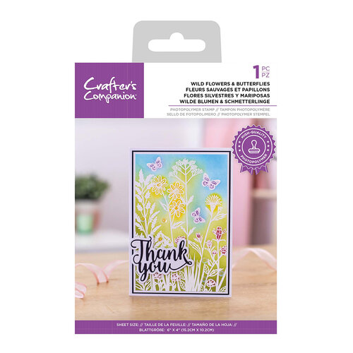 Crafter's Companion - Clear Photopolymer Stamps - Wild Flowers and Butterflies
