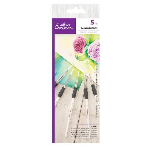 Crafter's Companion - Watercolour Fusion Collection - Paintbrushes - 5 Pack