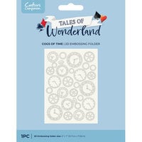 Crafter's Companion - Tales Of Wonderland Collection - 2D Embossing Folder - Cogs Of Time