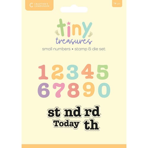 Crafter's Companion - Tiny Treasures Collection - Clear Stamp And Die Sets - Small Numbers Crafter's Companion - Tiny Treasures Collection - Clear Stamp And Die Sets - Small Numbers