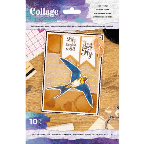 Crafter's Companion - Clear Photopolymer Stamp - Born to Fly