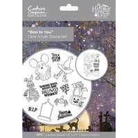 Crafter's Companion - All Hallows Eve Collection - Clear Acrylic Stamps - Boo To You