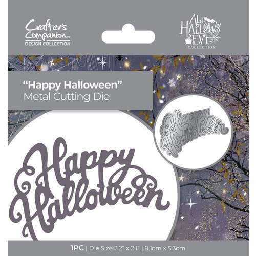 Crafter's Companion - All Hallows Eve Collection - Dies - Happy Halloween Sentiment