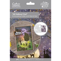 Crafter's Companion - All Hallows Eve Collection - Embossing Folder and Stencil Set - All Hallows Eve