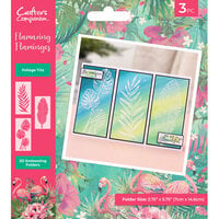 Crafter's Companion - Flamazing Flamingos Collection - 2D Embossing Folder - Foliage Trio