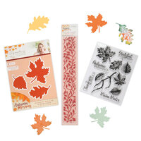 Crafter's Companion - Stamp, Die and Embossing Folder Bundle - Autumn Morning