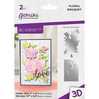 Crafter's Companion - 3D Embossing Folder and Metal Die Set - Floral Bouquet