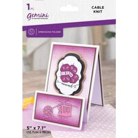 Crafter's Companion - Gemini - 5 x 7 2D Embossing Folder - Cable Knit