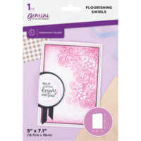 Crafter's Companion - Gemini - 5 x 7 2D Embossing Folder - Flourishing Swirls