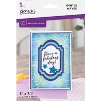 Crafter's Companion - Gemini - 5 x 7 2D Embossing Folder - Gentle Waves