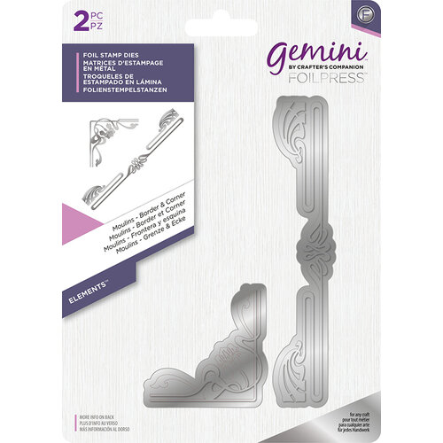 Crafter's Companion - Gemini - FoilPress - Foil Stamp Die - Border and Corner - Moulins