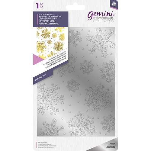 Crafter's Companion - Gemini - FoilPress - Foil Stamp Die - Snowflake Background