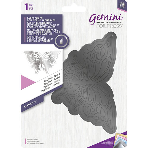 Crafter's Companion - Gemini - FoilPress - Foil Stamp and Cut Die - Frame - Papillon