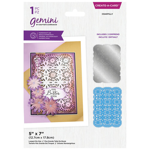 Crafter's Companion - Gemini - Create A Card - Dies - Broderie Anglaise - Chantilly