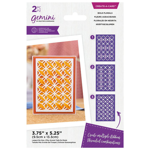 Crafter's Companion - Gemini - Create A Card - Dies - Ribbon Threading - Bold Florals