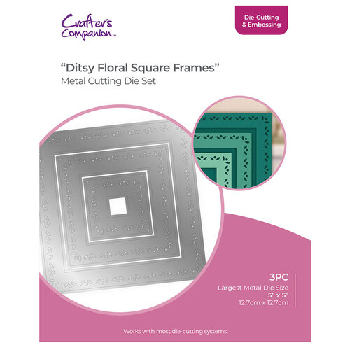 Crafter's Companion - Nesting Frame Dies - Ditsy Floral Square