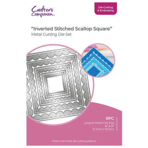 Crafter's Companion - Metal Dies - Inverted Stitched Scallop Square