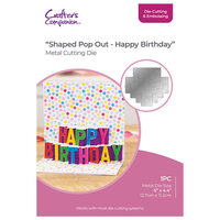 Crafter's Companion - Metal Dies - Shaped Pop Out - Happy Birthday