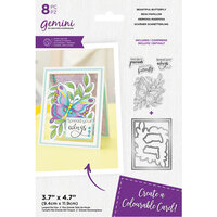 Crafter's Companion - Gemini - Clear Acrylic Stamp and Die Set - Beautiful Butterfly